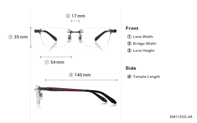 Eyeglasses K.moriyama KM1155G-4A Dark Brown