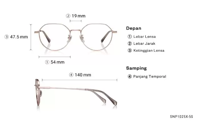 Eyeglasses OWNDAYS | SUN SNP1025X-5S Gold