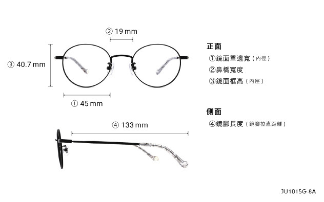 Eyeglasses Junni JU1015G-8A  Black