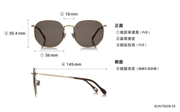 Sunglasses OWNDAYS | SUN SUN7002B-2S  Matte Gold