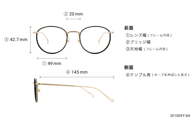 Eyeglasses John Dillinger JD1009Y-8A  ブルーデミ