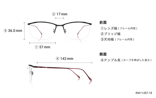 Eyeglasses K.moriyama KM1145T-1S  シルバー