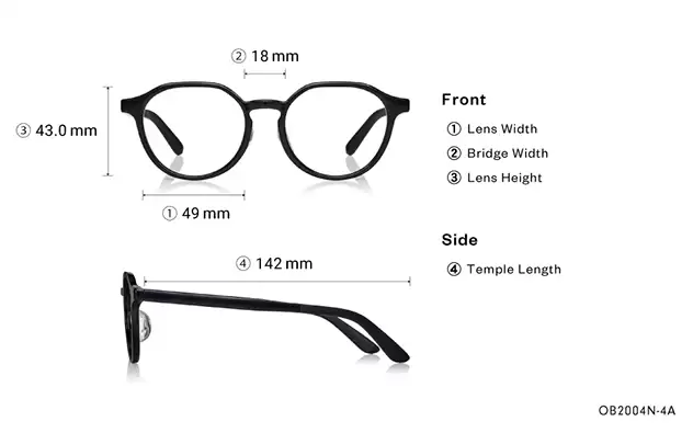 Eyeglasses BACK in BLACK OB2004N-4A  Black 