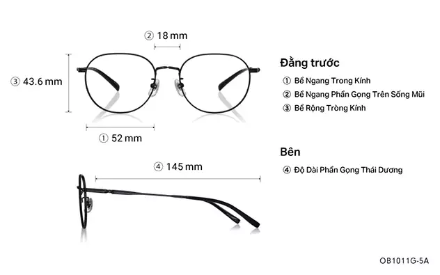 Eyeglasses BACK in BLACK OB1011G-5A  Matte Black