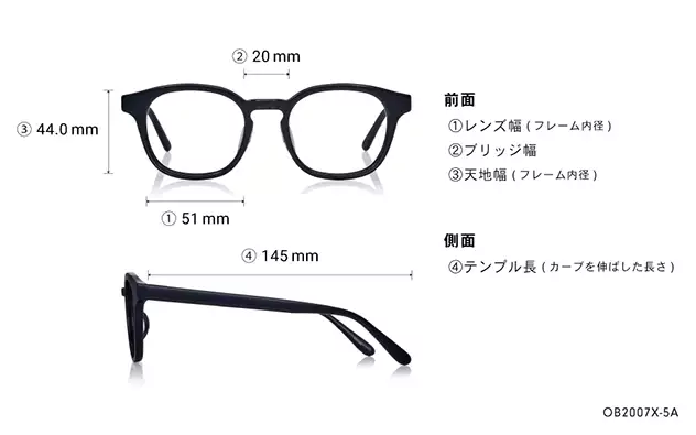 Eyeglasses BACK in BLACK OB2007X-5A  ブラック 