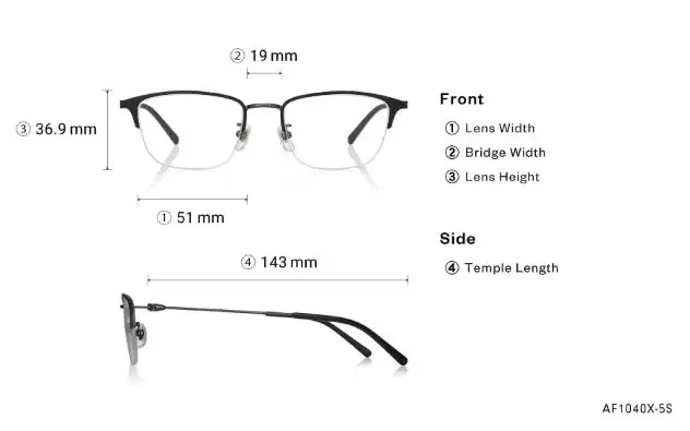 Eyeglasses OWNDAYS | AIR AF1040X-5S  Matte Black