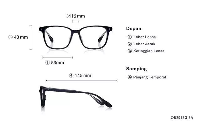 Eyeglasses BACK in BLACK OB2016G-5A  Black 