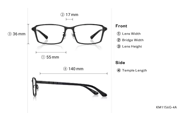Eyeglasses K.moriyama KM1156G-4A  Matte Gun 