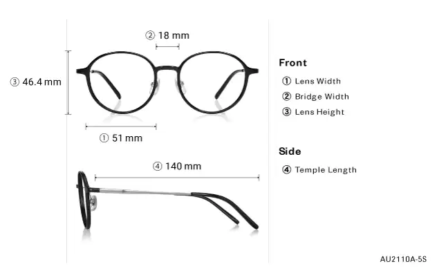 Eyeglasses OWNDAYS | AIR AU2110A-5S  Black 