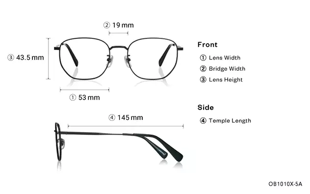 Eyeglasses BACK in BLACK OB1010X-5A  Matte Black 