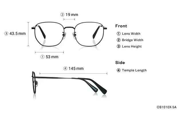 Eyeglasses BACK in BLACK OB1010X-5A  Matte Black 
