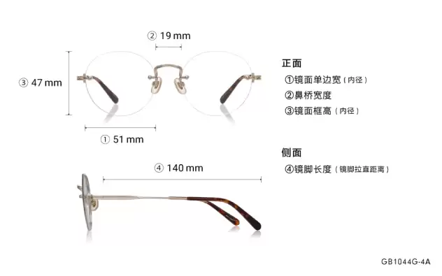 Eyeglasses Graph Belle GB1044G-4A  Gold 