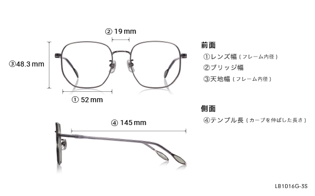 Eyeglasses +NICHE LB1016G-3S  ゴールド 