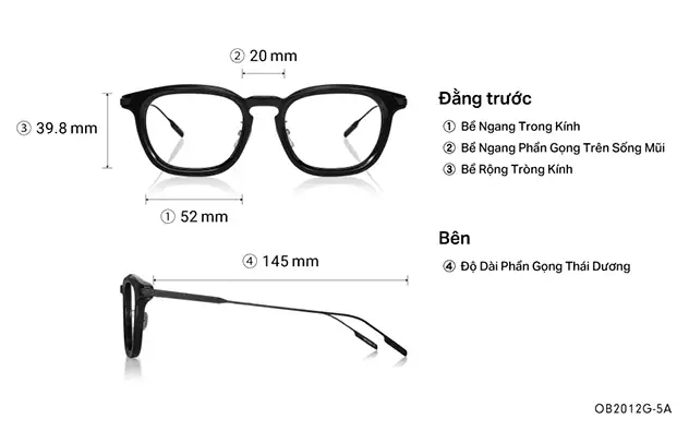Eyeglasses BACK in BLACK OB2012G-5A  Black 
