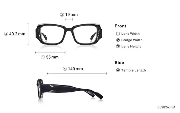 Eyeglasses BUTTERFLY EFFECT BE2026J-5A  Black 