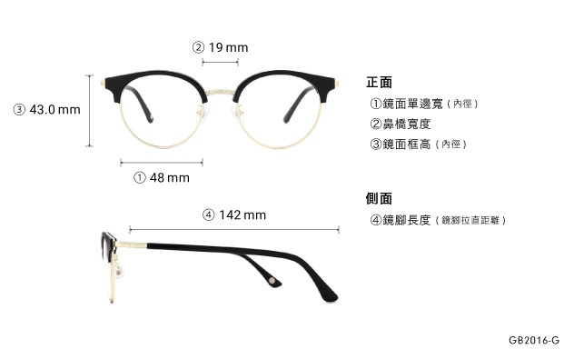 Eyeglasses Graph Belle GB2016-G  Black 