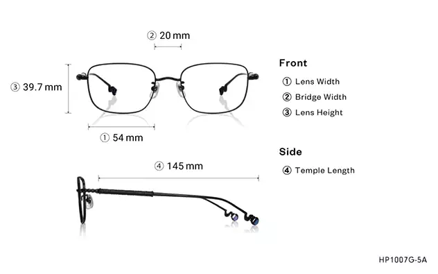 Eyeglasses Harry Potter × OWNDAYS HP1007G-5A  Matte Black 