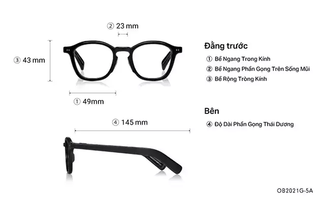 Eyeglasses BACK in BLACK OB2021G-5A  Black 
