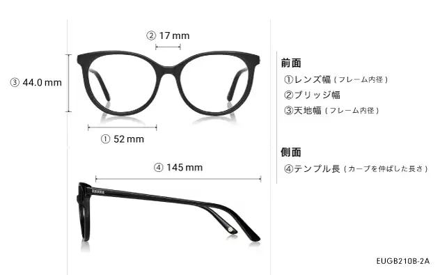 Eyeglasses Graph Belle EUGB210B-2A ダークカーキ