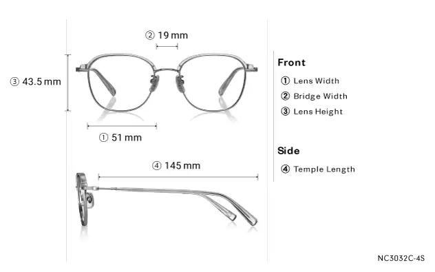Eyeglasses +NICHE NC3032C-4S Dark grey