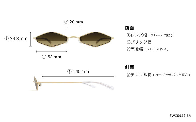 Sunglasses OWNDAYS | SUN SW3006B-8A  ゴールド 