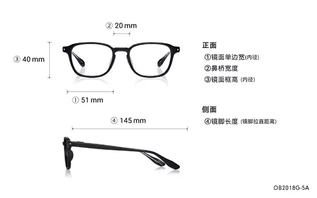 Eyeglasses BACK in BLACK OB2018G-5A  Black 