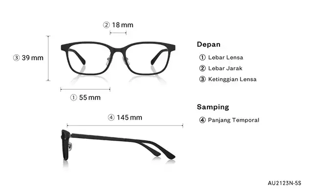 Eyeglasses OWNDAYS | AIR AU2123N-5S  Black