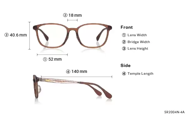 Eyeglasses OWNDAYS × POMPOMPURIN SR2004N-4A Brown Demi