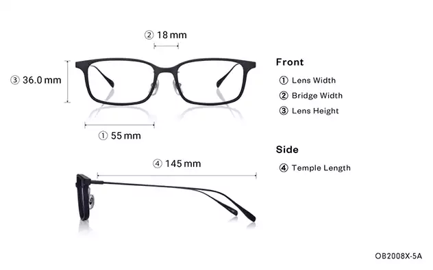 Eyeglasses BACK in BLACK OB2008X-5A  Matte Black 