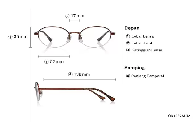 Eyeglasses OWNDAYS | ESSENTIAL OR1059M-4A  Dark Red 
