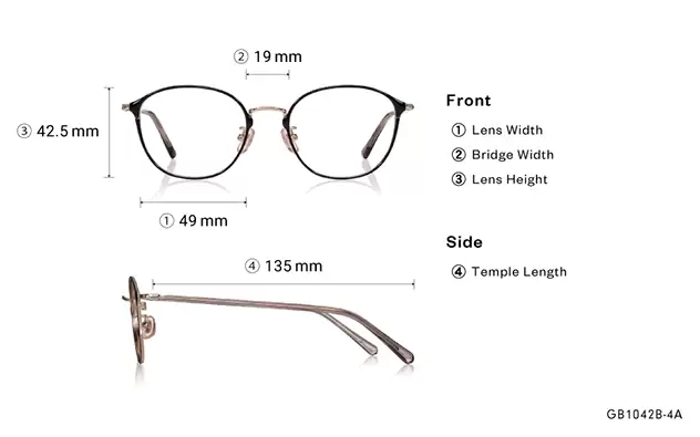 Eyeglasses Graph Belle GB1042B-4A Black