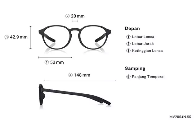 Eyeglasses OWNDAYS | MOVE MV2004N-5S  Matte Black 