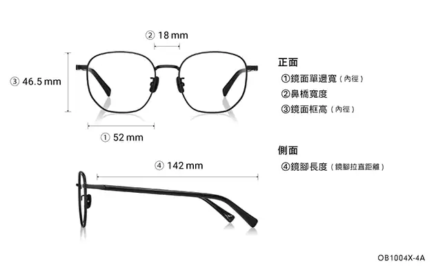 Eyeglasses BACK in BLACK OB1004X-4A  Matte Black 