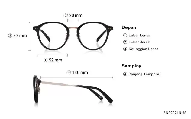 Eyeglasses OWNDAYS | SUN SNP2021N-5S Black
