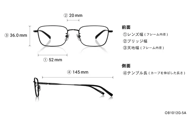 Eyeglasses BACK in BLACK OB1012G-5A  マットブラック 