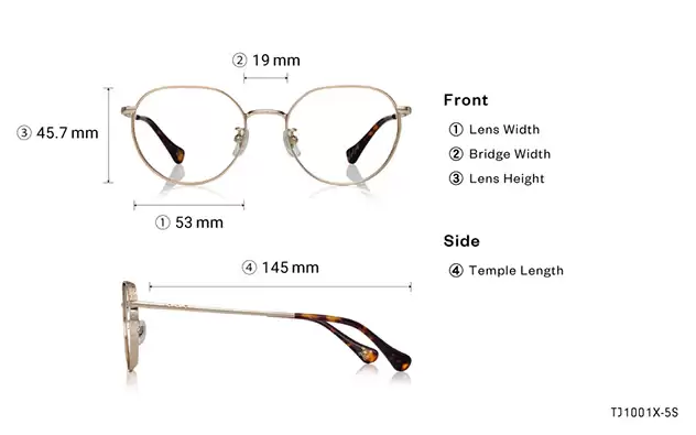 Eyeglasses TOM and JERRY × OWNDAYS TJ1001X-5S  Gold