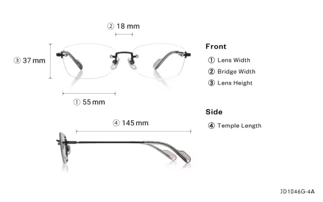 Eyeglasses John Dillinger JD1046G-4A Silver