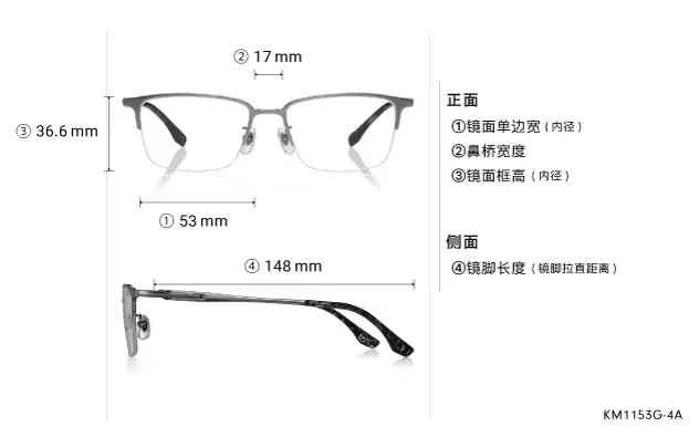 Eyeglasses K.moriyama KM1153G-4A  Silver 