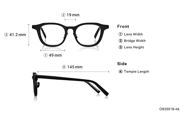Eyeglasses OWNDAYS | ESSENTIAL OB2001B-4A  Black 