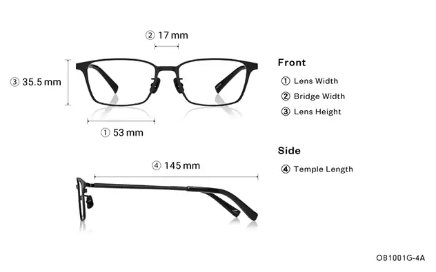 Eyeglasses OWNDAYS | ESSENTIAL OB1001G-4A Matte Black