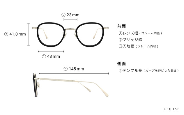 Eyeglasses Graph Belle GB1016-B  ブラック