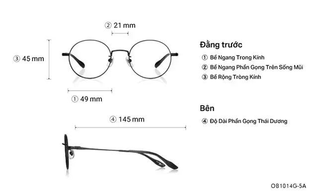 Eyeglasses BACK in BLACK OB1014G-5A  Black 