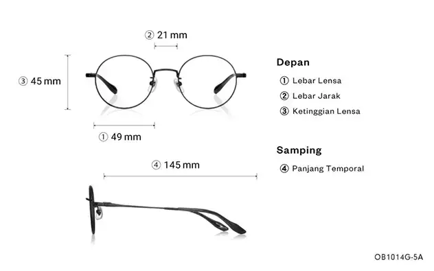 Eyeglasses BACK in BLACK OB1014G-5A  Matte Black 