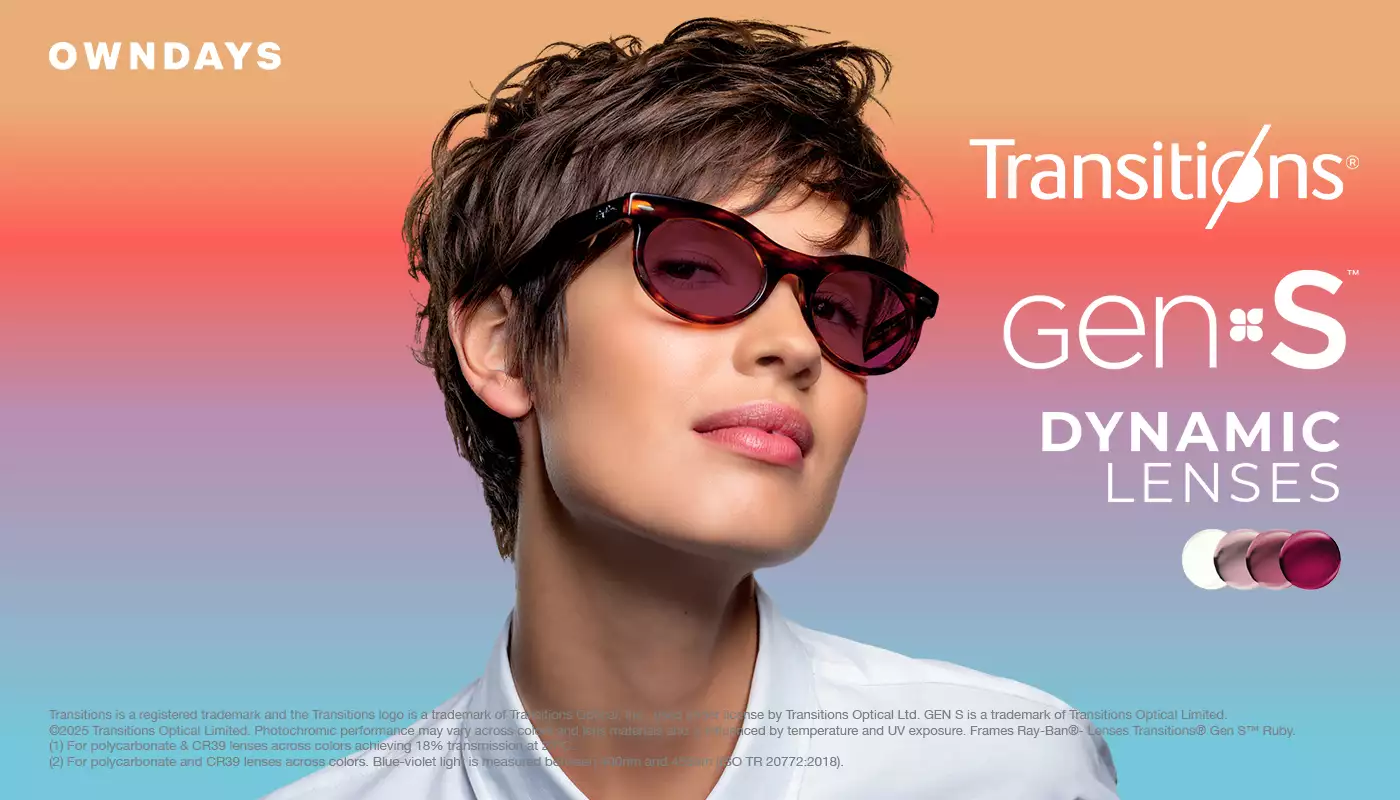 NEW! Transitions® GEN S™ DYNAMIC LENSES FOR EVERYDAY WEAR