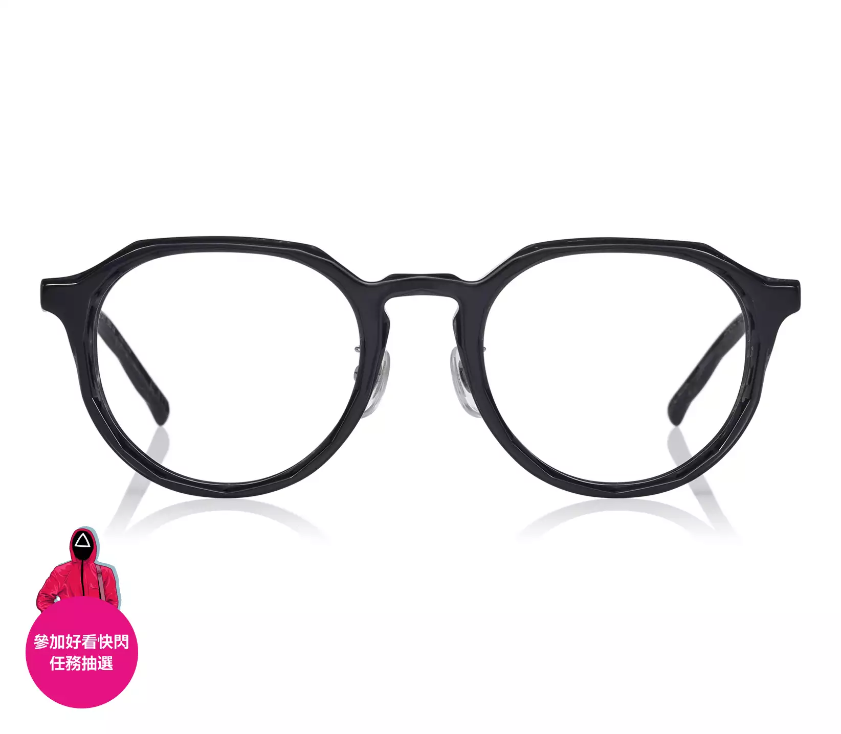 Eyeglasses 魷魚遊戲 × OWNDAYS SG2001G-5S_E  Black 