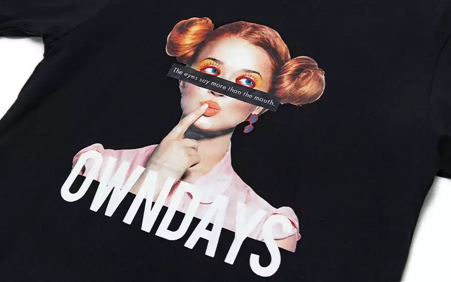 Cloth OWNDAYS OWNDAYS-T-shirt-Model-BK  ブラック 