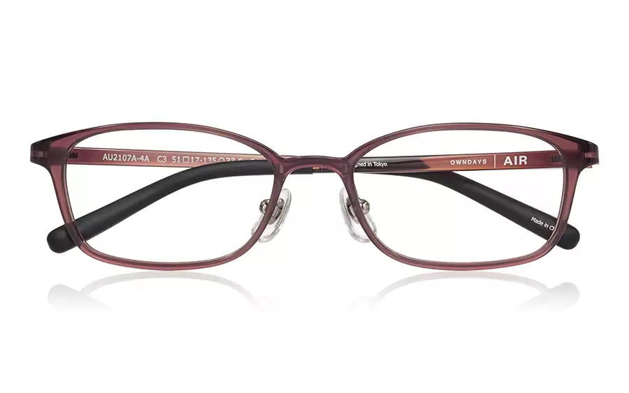 Eyeglasses OWNDAYS | AIR AU2107A-4A  Clear Pink 