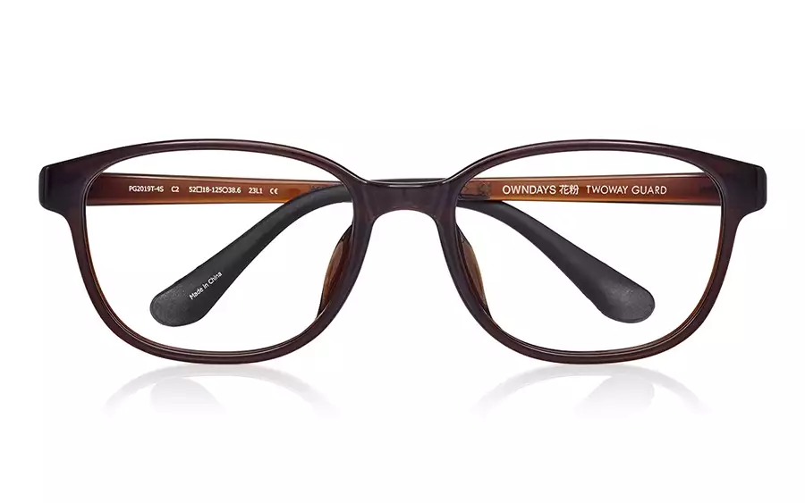 Eyeglasses OWNDAYS 花粉 2WAY GUARD PG2019T-4S  Clear Brown 