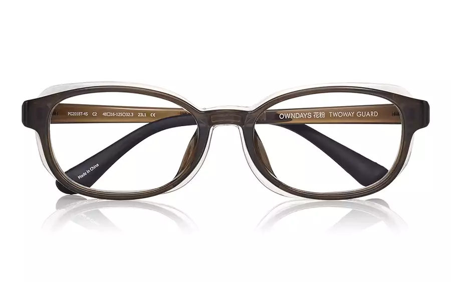 Eyeglasses OWNDAYS 花粉 2WAY GUARD PG2018T-4S  クリアブラウン 