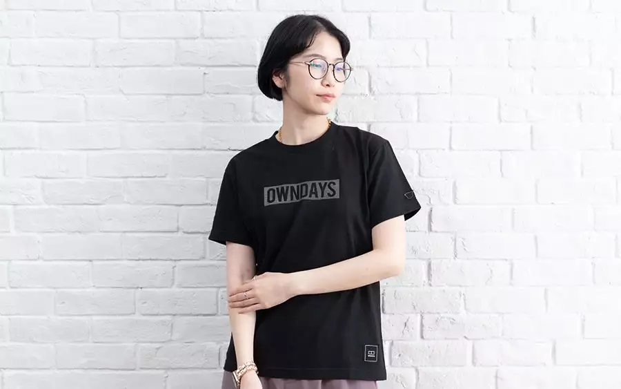 Cloth OWNDAYS OWNDAYS-T-shirt-Logo01-BK  ブラック 